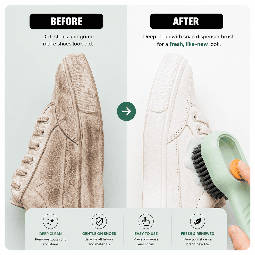 Soap Dispensing Cleaning Brush | Built-in Soap Dispenser Scrub Brush (Pack of 1)