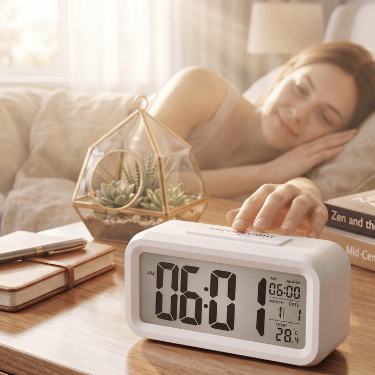 Digital Desk Clock with Smart Ambient Backlight