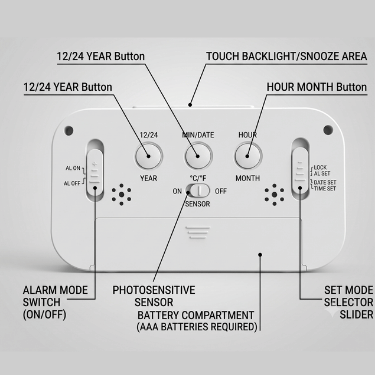 Digital Desk Clock with Smart Ambient Backlight